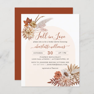 Boho Pampas Grass Fall Bridal Shower Invitation