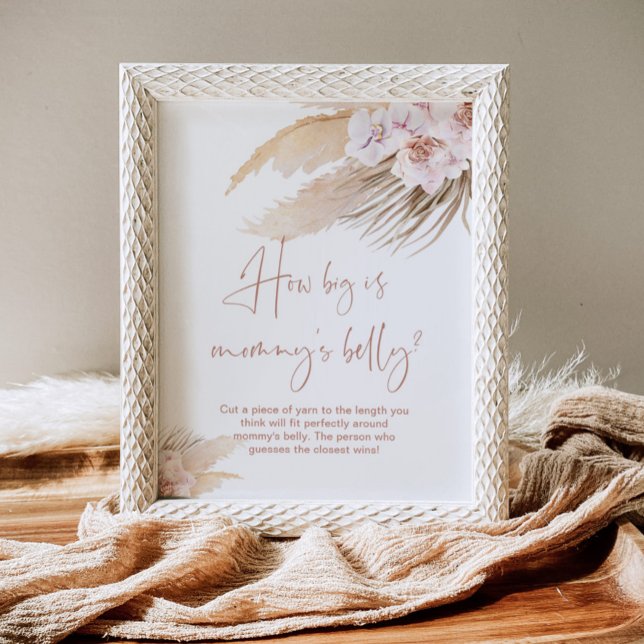 Boho pampas grass how big is mummy's belly game poster (Creator Uploaded)