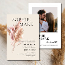 Boho Pampas Grass Minimalist With Photo