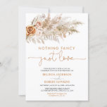 Boho Pampas Grass Nothing Fancy Just Love Wedding Invitation<br><div class="desc">For more advanced customisation of this design,  simply select the "Customise It" button above!</div>