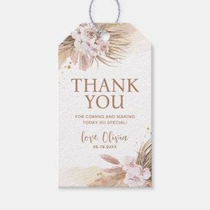 Boho Pampas Grass Thank You Favour Gift Tags