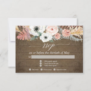 Boho Pampas Grass Tropical Floral Foliage RSVP