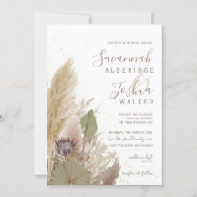BOHO PAMPAS GRASS WATERCOLOR INVITATION