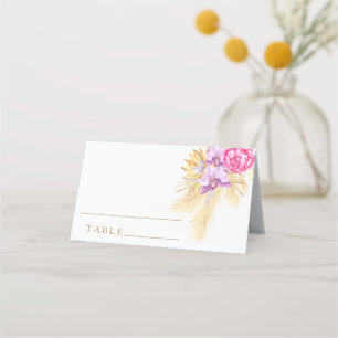 Boho pampas grass - wedding place cards