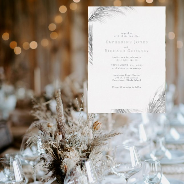 Boho Pampas Wedding Silver (Creator Uploaded)