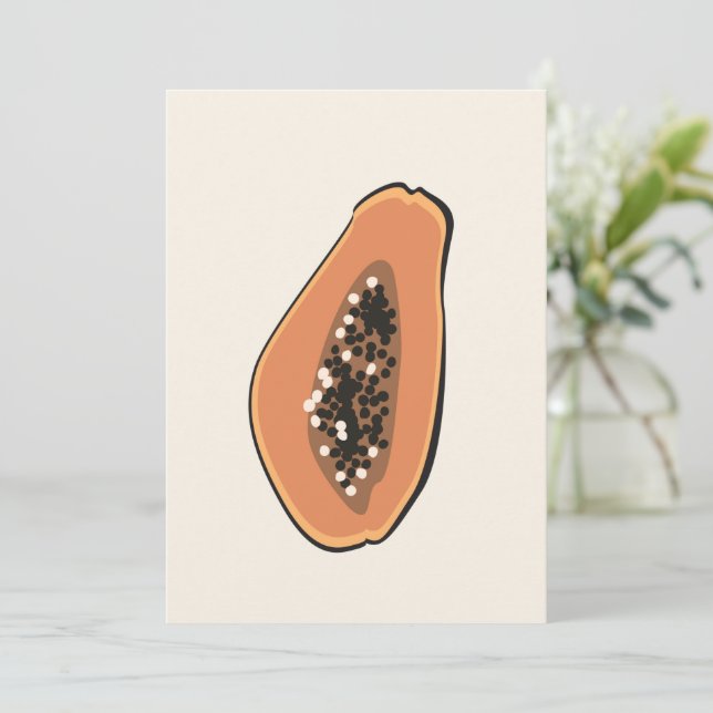 Boho Papaya Fruit Illustration Summer Print (Standing Front)