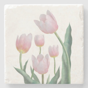 Boho Pastel Floral Stone Coaster