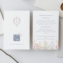 Boho Pastel flowers Elegant Calligraphy Wedding