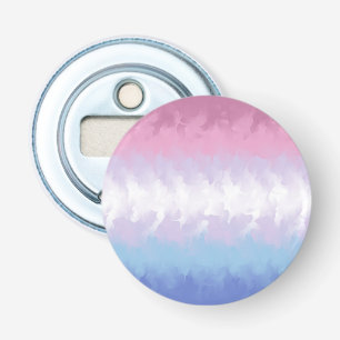 Boho Pastel Fluffy Abstract Bigender Pride Flag Bottle Opener