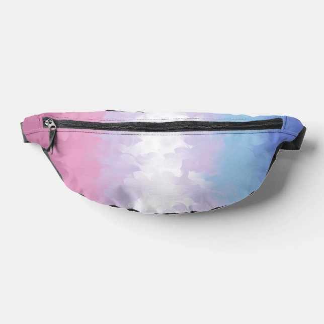 Boho Pastel Fluffy Abstract Bigender Pride Flag Bum Bags (Lay Down)