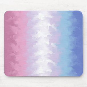 Boho Pastel Fluffy Abstract Bigender Pride Flag Mouse Mat