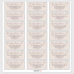 Boho Pastel Peach Wedding Guest Address Labels<br><div class="desc">These boho pastel peach wedding guest address labels are perfect for a summer wedding. The modern design features beautiful calligraphy and a light peach background. Customise each label with the name and address of your guests. 21 labels per sheet. Add each sheet that you need to your cart individually. Each...</div>