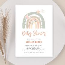 Boho Pastel Rainbow Baby Shower