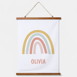 Boho Pastel Rainbow Personalised Hanging Tapestry
