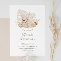 Boho Pastel Teddy Bear | Cute Kids Birthday Party