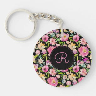 Boho Pastel Watercolor Key Ring