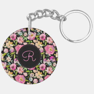 Boho Pastel Watercolor Key Ring