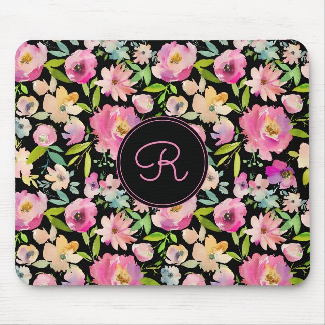 Boho Pastel Watercolor Mouse Mat (Front)