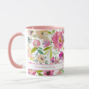 Boho Pastel Watercolor Mug