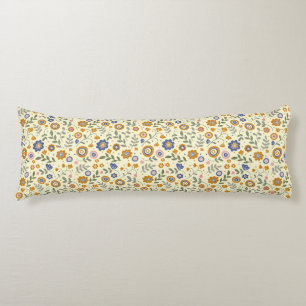 Boho pattern 01.w Lyellow BG Body Cushion