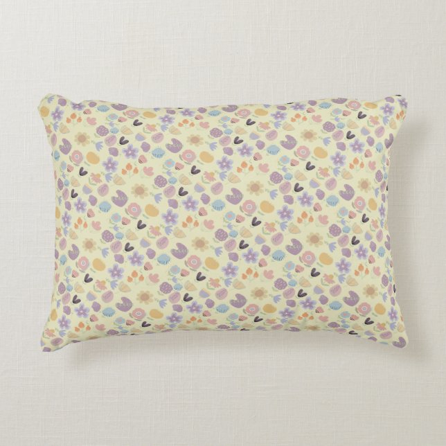 Boho pattern 02.w LYellow BG Decorative Cushion (Front)