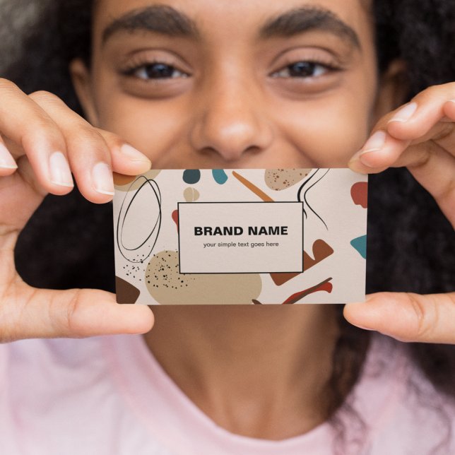 Boho Pattern Abstract Geometric Terracotta Business Card (Creator Uploaded)