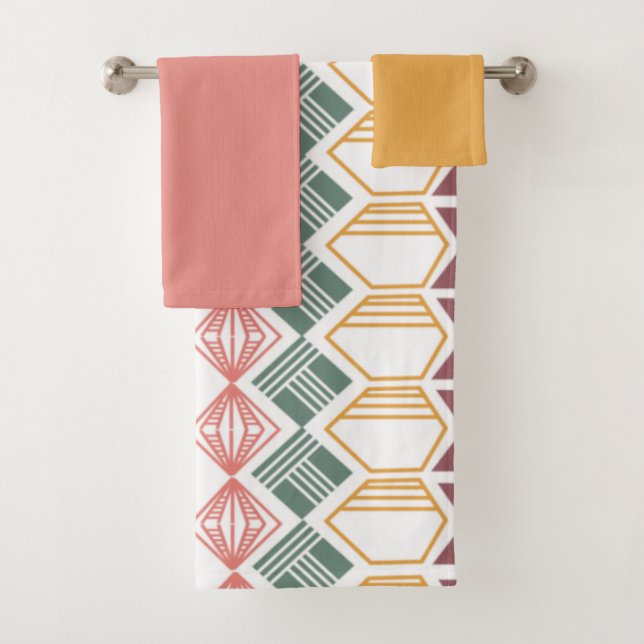Boho Pattern Bath Towel Set (Insitu)