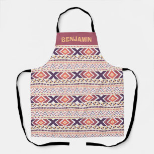Boho Pattern Customise Name Apron