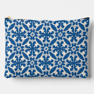 Boho Pattern in Blue – Elegant & Bold Accessory Pouch