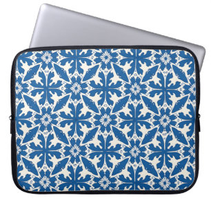 Boho Pattern in Blue – Elegant & Bold Laptop Sleeve