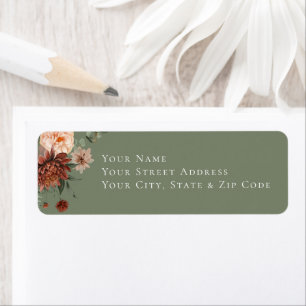 Boho Peach & Rust Floral Sage Green Bridal Shower