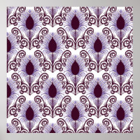 Boho Peacock Feather Jewel Tone-Purple