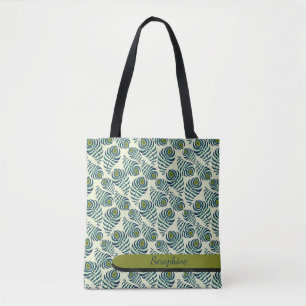 Boho Peacock Feather Tote Bag