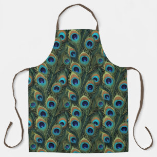 Boho Peacock Feathers Apron