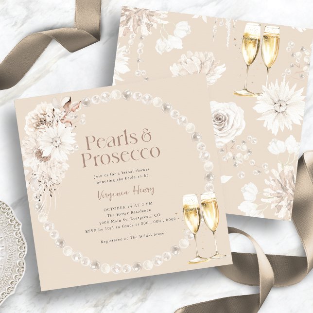 Boho Pearls Bridal Shower Invitation (Boho Pearls Bridal Shower Invitation
)