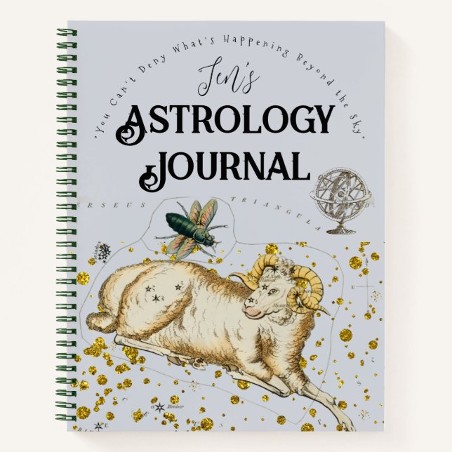 Boho Personal Name Astrology Journal Planner (Front)