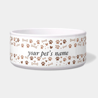 Boho Personalised Pet Bowl Custom Dog or Cat Food