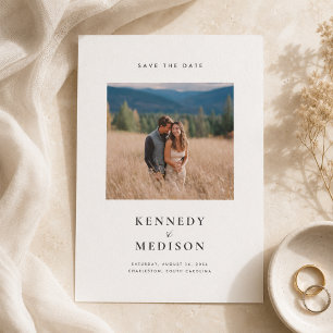 Boho Photo Save the Date Modern Minimalist Cards