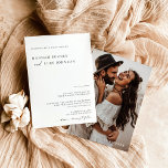 Boho Photo Wedding Invite, Modern Minimalist Invitation<br><div class="desc">This lovely Wedding Invitation features a clean minimalist design with accents of modern calligraphy and is perfect to upload a photo of you and your future spouse! Easily edit most wording to match your event! Text and background colours are fully editable —> click the "Edit Using Design Tool" button to...</div>