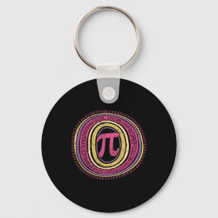 Boho Pi Day 3.14 Math Geek 1 Key Ring