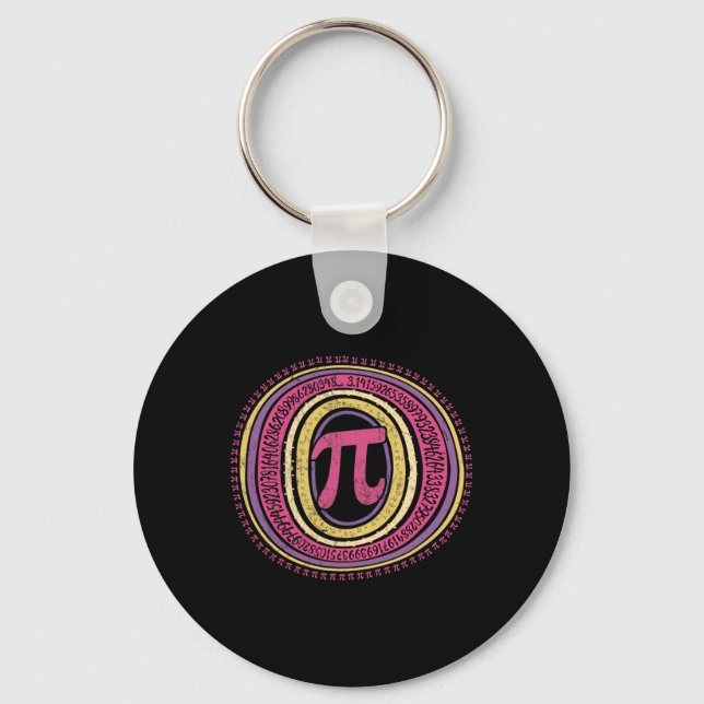 Boho Pi Day 3.14 Math Geek 1  Key Ring (Front)