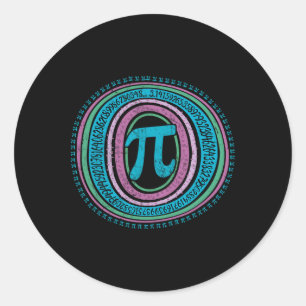 Boho Pi Day 3.14 Math Geek 2  Classic Round Sticker