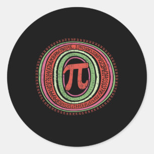 Boho Pi Day 3.14 Math Geek Classic Round Sticker