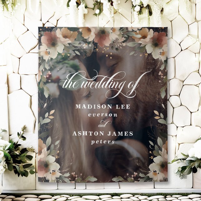 Boho Picture Overlay Wedding Photo Booth Backdrop Tapestry (Step into a fairy tale with our beautiful wedding backdrops, perfect for capturing your love.)