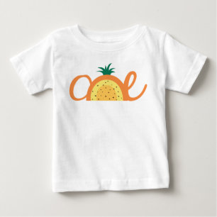 Boho Pineapple Rainbow 1st Birthday Baby T-Shirt
