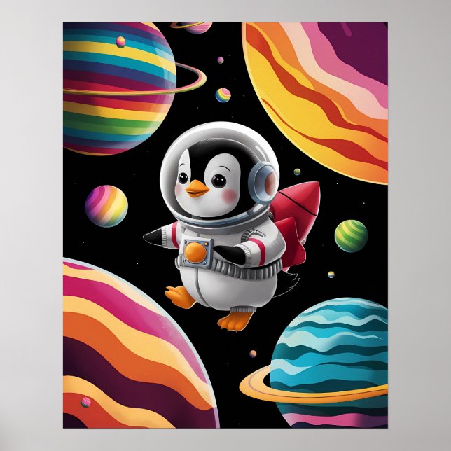 Boho Pingouin Space Poster (Front)