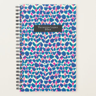 Boho Pink and Blue Brushstrokes Planner