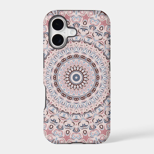 Boho Pink and Blue Mandala Pattern (Back)