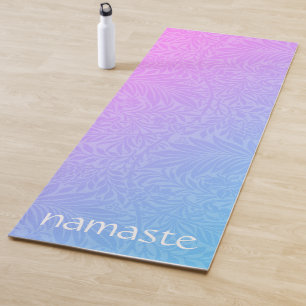 Boho Pink Botanical Yoga Mat