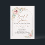 Boho Pink Cactus Rose Gold Bridal Shower Shower Invitation<br><div class="desc">Boho Pink Cactus Rose Gold Bridal Shower Shower Invitation Faux rose gold modern calligraphy taco themed bridal shower invitation in a boho style featuring two lovely pink flowering cactus arrangements, pampas grass and a line arch. This taco themed bridal shower invitation is ideal for someone looking for a bohemian invitation...</div>